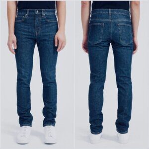 EVERLANE The Slim Fit Jean‎ Organic Cotton Medium Dark Blue Wash Size 30